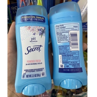 Sáp khử mùi Secret Invisible Solid hương phấn 59g