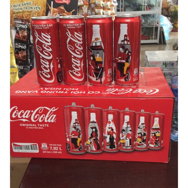 Coca-Cola 24 Lon x 330ml (Mẫu 2021)