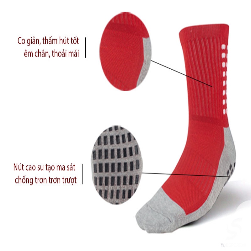 Tất Chống Trơn Thể Thao Loại Dài Bền Đẹp
