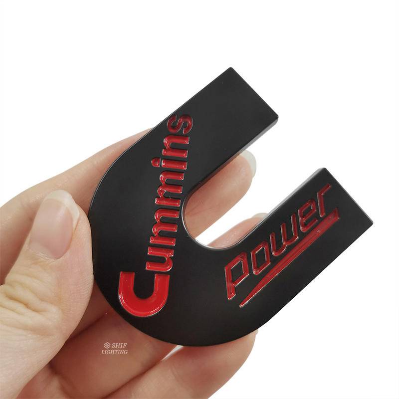 1 Miếng dán kim loại trang trí nắp sau xe hơi hình logo CUMMINS POWER