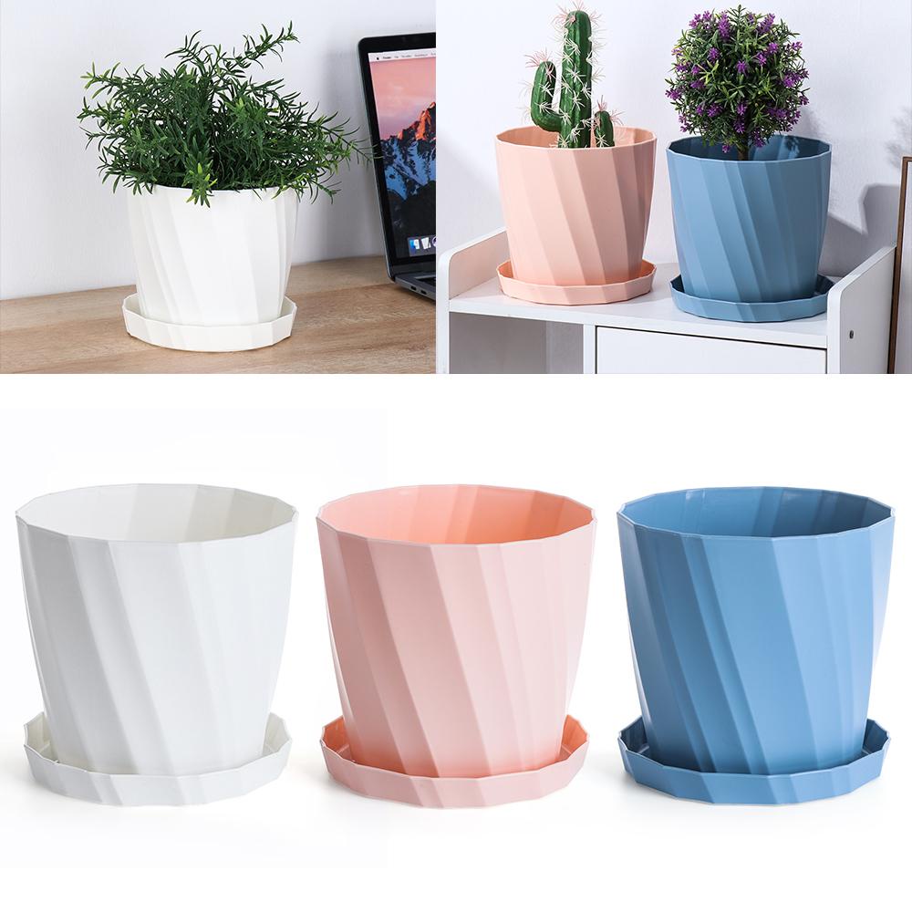 Chậu Hoa Hình Vuông Bằng Nhựa Dùng Trang Trí Nhà Cửa / Văn Phòng