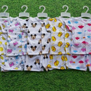Bộ cotton giấy cộc tay cho bé( kéo sang xem ảnh thật)