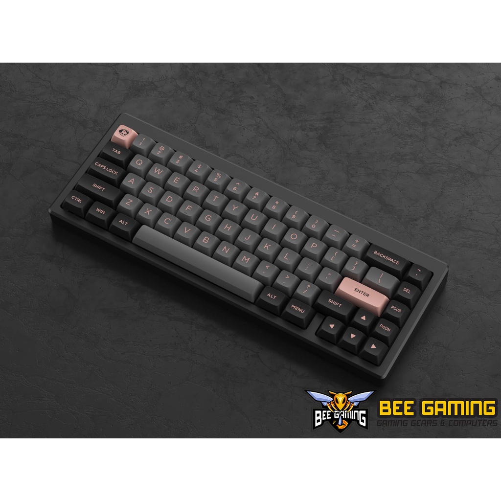 [Mã 33ELSALE hoàn 7% xu đơn 300k] Bộ keycap AKKO Black Pink - Chất liệu PBT Double Shot - 155 nút (ASA Low-profile)