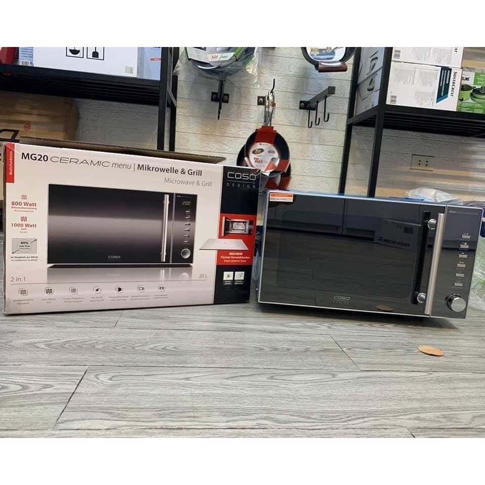 Lò vi sóng kèm nướng đa năng Caso MG20 Ceramic 2in1 dung tích 20L, nhập Đức chính hãng