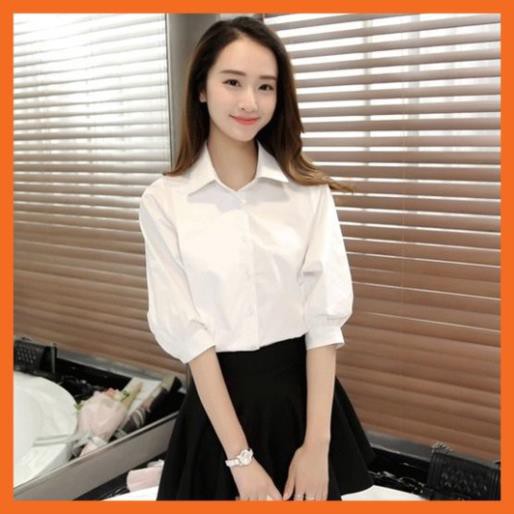 Áo sơ mi trắng nữ kiểu tay lỡ phong cách công sở,  Sơ mi trắng nữ, Áo kiểu nữ sơ mi tay lỡ đẹp - ASM02 | BigBuy360 - bigbuy360.vn