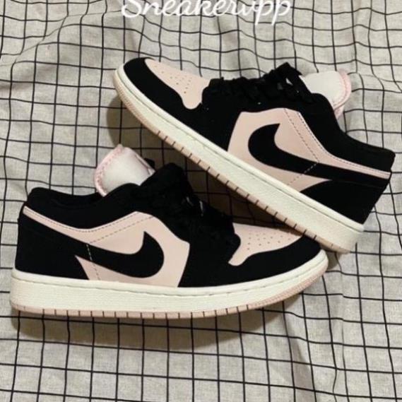Giày 𝐉𝐨𝐫𝐝𝐚𝐧 1 hồng đen nữ, Giày thể thao JD 1 cổ thấp Black Guava Ice hồng đen bản đẹp full box bill | BigBuy360 - bigbuy360.vn