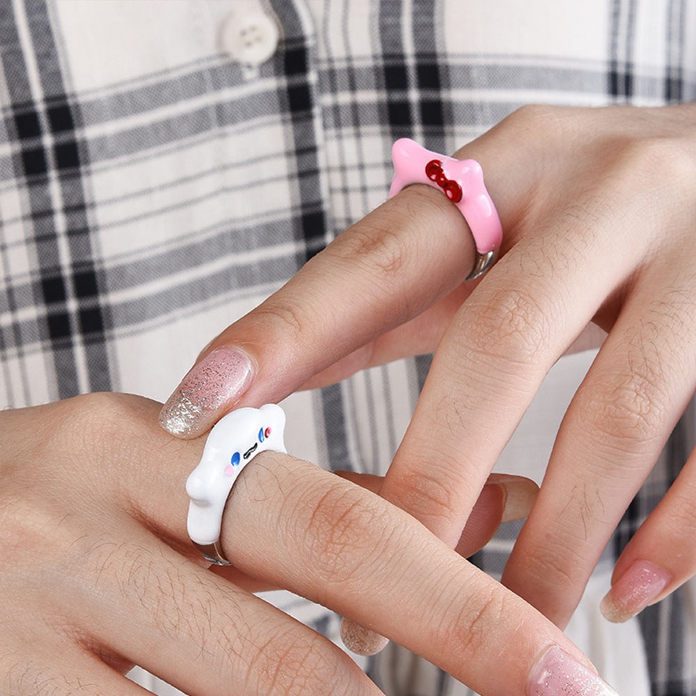 Nhẫn Hở Có Thể Điều Chỉnh Kích Thước Hình Cún/Mèo/Nơ Dễ Thương Thời Trang Hàn Quốc Cho Nữ
