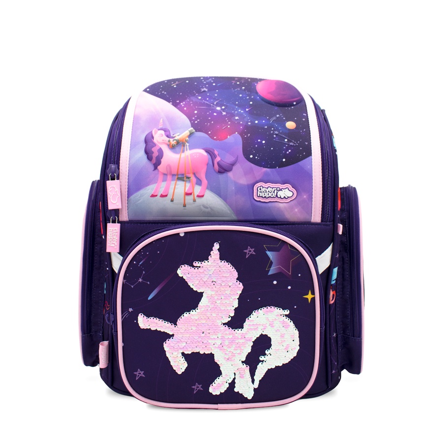 Ba Lô Cho Bé CLEVERHIPPO Fancy - Kì Lân Ngân Hà Tím BU1216/PURPLE