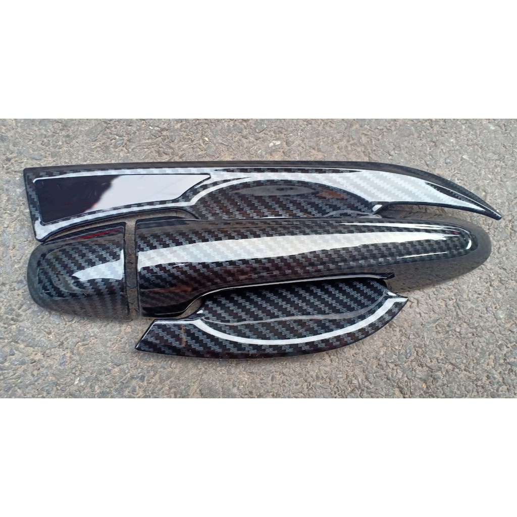 Ốp tay nắm, hõm cửa carbon xe Vios 2019- 2020- 2021- 2022 vân cacbon cao cấp