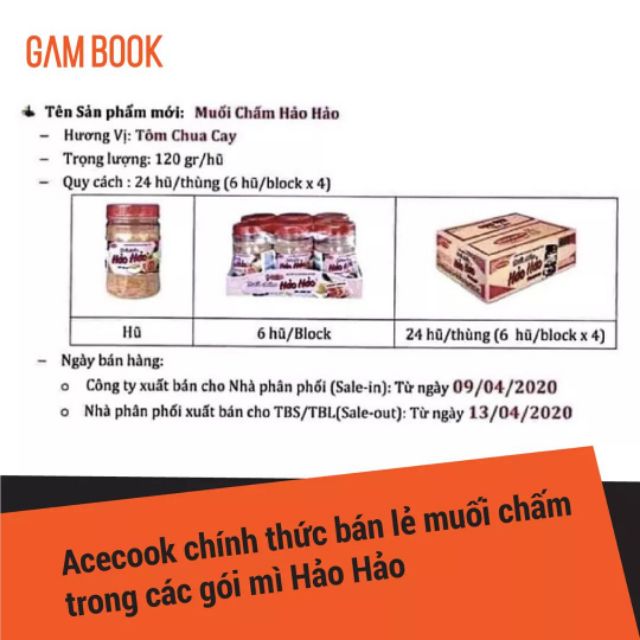 Muối chấm Hảo Hảo tôm chua cay 120g | BigBuy360 - bigbuy360.vn