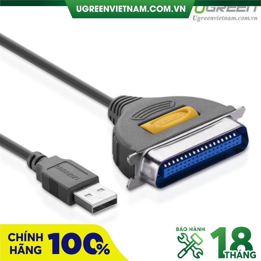 Cáp máy in USB to LPT IEEE 1284 dài 1,8m chính hãng Ugreen 20225