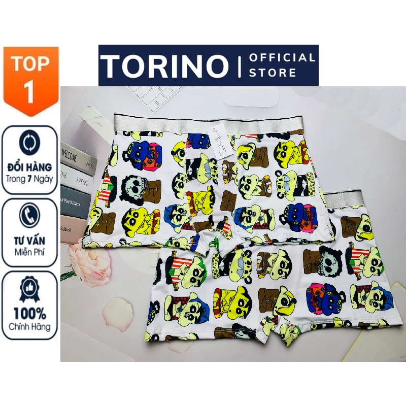 [ 𝐂𝐎𝐌𝐁𝐎 𝟓 ]  Quần sịp, quần lót nam in hình hoạt hình như ảnh, chất vải thun lạnh, siêu thoáng mát co giãn mềm mại