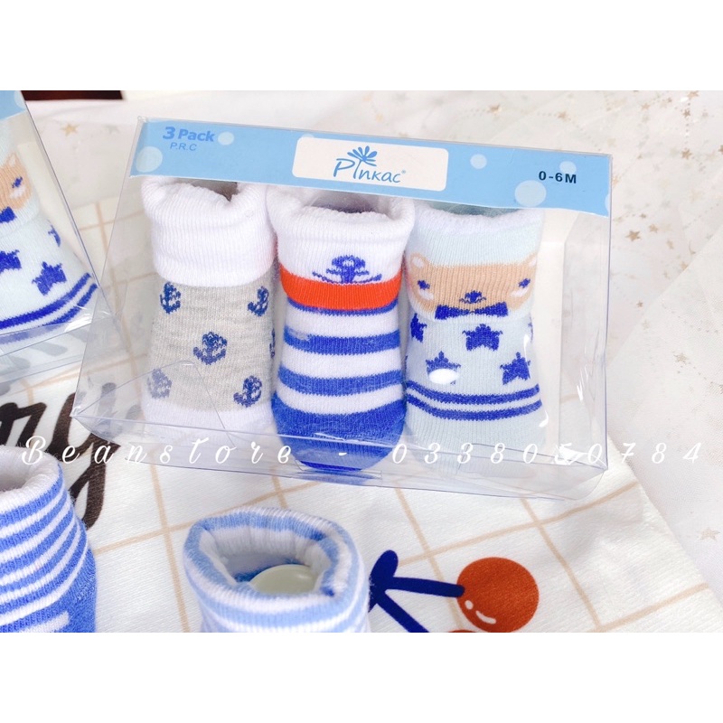 [ Hàng Mới Về ] Set 3 đôi vớ hộp cho bé từ 0-6M