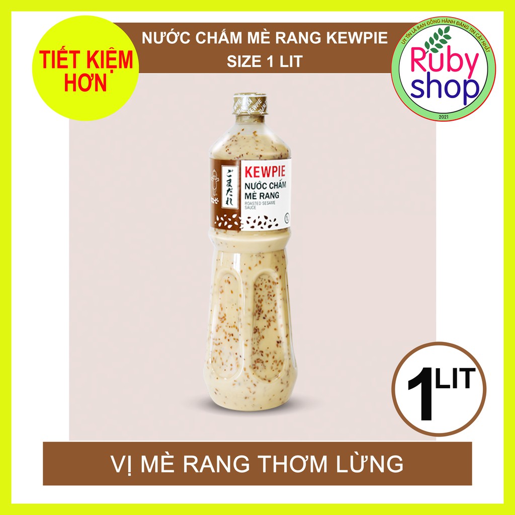 NƯỚC CHẤM MÈ RANG KEWPIE 1L - DATE : 02/2023 - chuyên chấm rong nho!