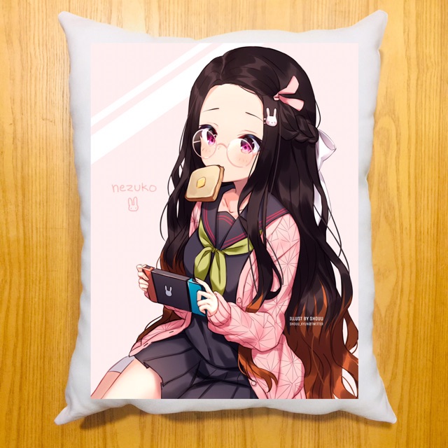 Gối kamad nezuko kimetsu no Yaiba 40x50cm ruột bông hàn quốc