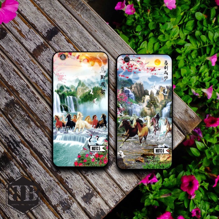 ỐP LƯNG KÍNH CƯỜNG LỰC OPPO A39 ( Neo 9S ) / A57 ( F3 Lite ) hình ngựa