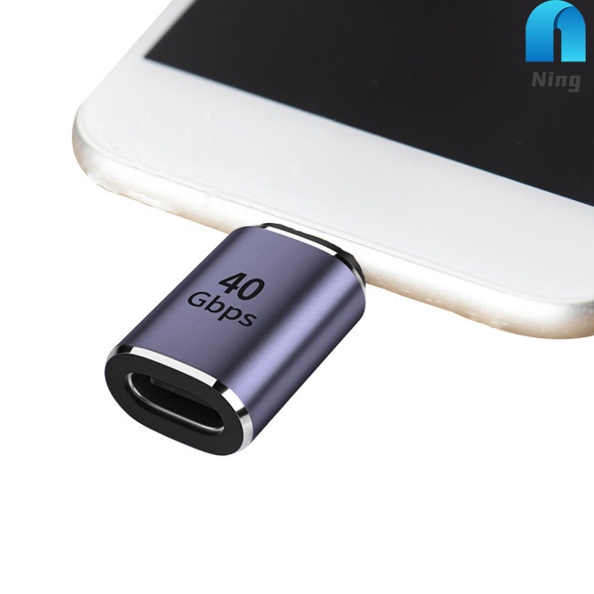 Đầu Chuyển Đổi Ning Type-C 4.0 Sang Cổng C 40gbps Pd100w Sạc Nhanh Dành Cho Thunderbolt 4