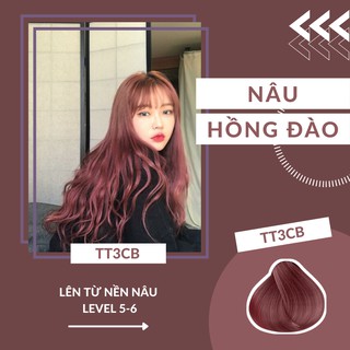 [SIÊU SALE] [GIÁ SỐC] [HOT] Thuốc nhuộm tóc NÂU HỒNG ĐÀO của TT3CB lên từ nền nâu, không cần tẩy
