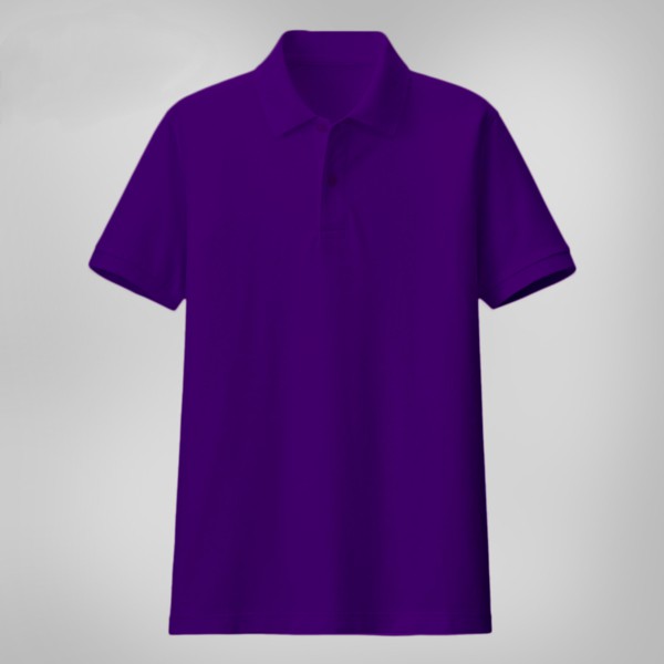 ÁO THUN PO LO MÀU TÍM NAM / NỮ CỘC TAY CỔ BẺ 660