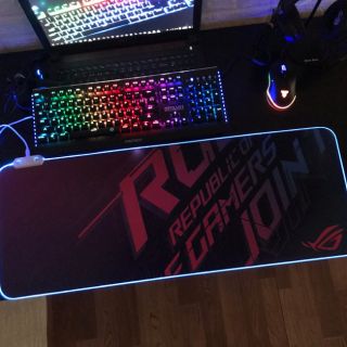 [Chống nước] Lót chuột, mousepad ASUS ROG - LED RGB size 80x30x0.4cm