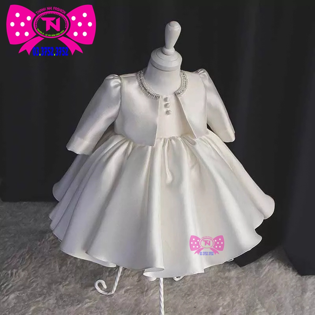 Váy bé gái Taffa Trắng phong cách Phương Tây  - Váy Công Chúa TN23322008