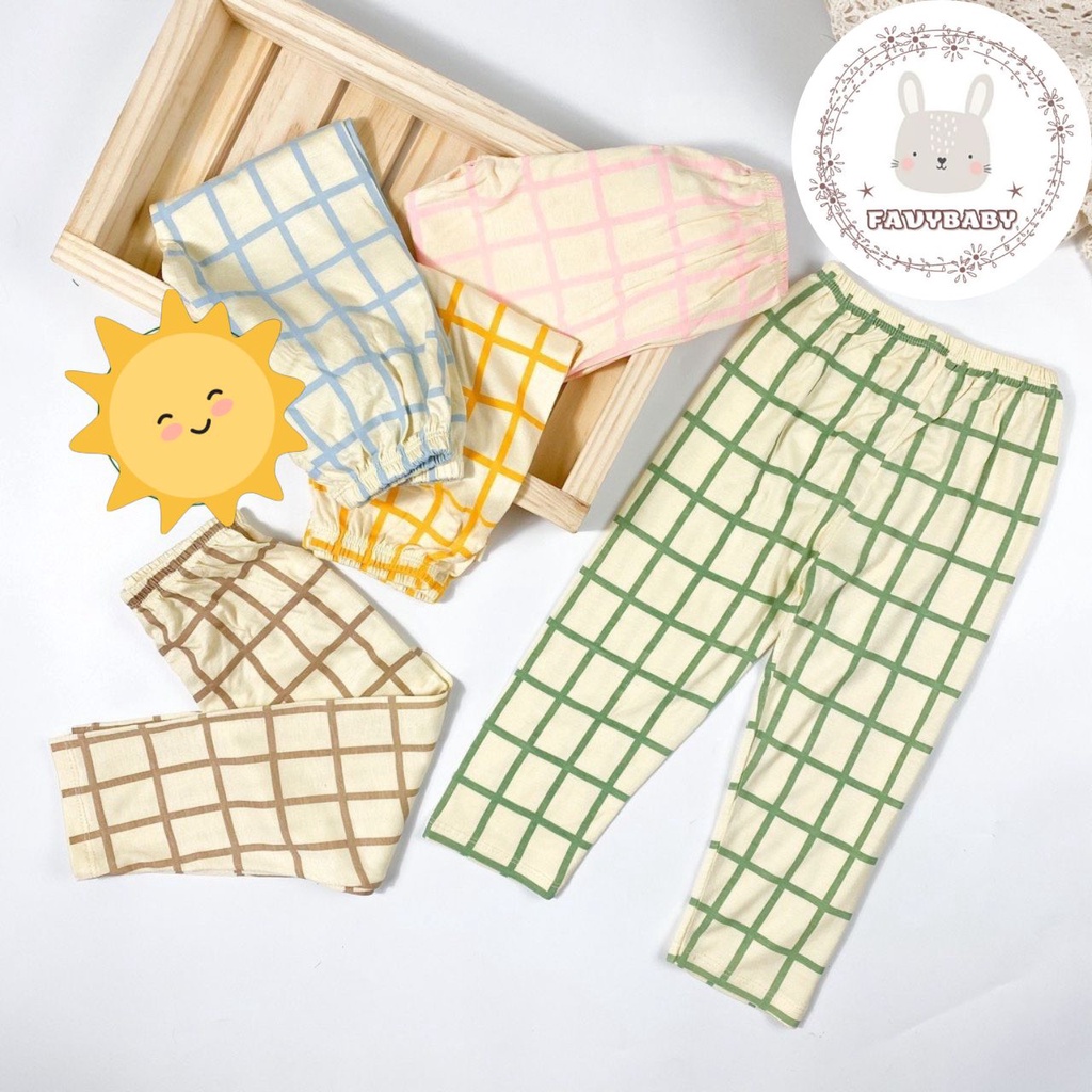 Bộ Dài Tay MINKY MOM Chính Hãng Bé Trai Bé Gái Thun Lạnh Quần Kẻ Caro Hình Động Vật Cute Bé 0 1 2 3 4 5 Tuổi - Favybaby