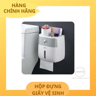Hộp đựng giấy vệ sinh cao cấp 2 tầng dán tường tiện lợi