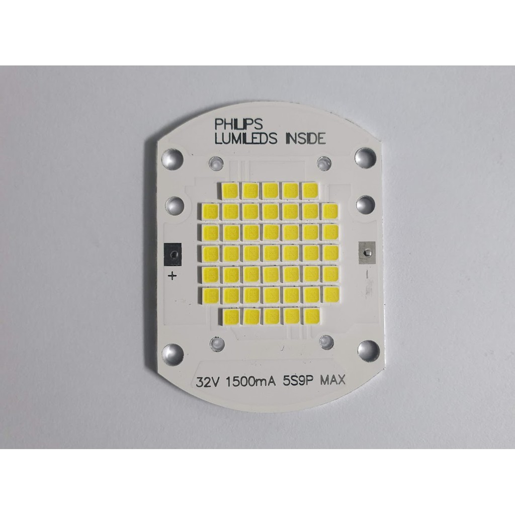 Chip led philips 50W led 2835 và 3030 kèm khung lắp nhựa, điện áp vào từ 20v, 32v - 36v - Tặng kèm keo tản nhiệt