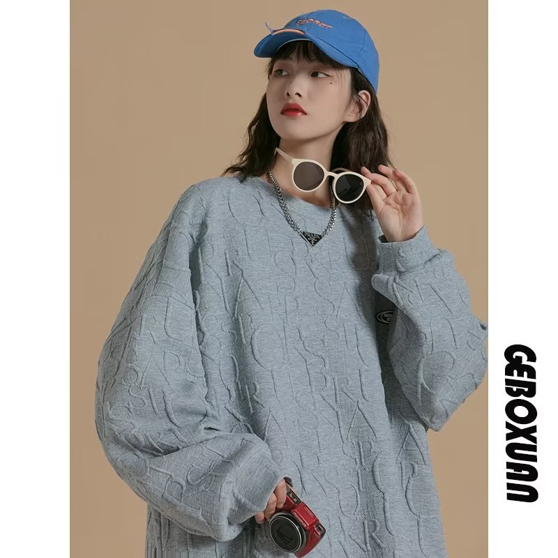 2023 Áo sweater nam áo dài tay Hàn Quốc thể thao thời trang áo phong cách thoải mái cá tính cho nam nữ kiểu simple unisex tops waffle hoodie sweater