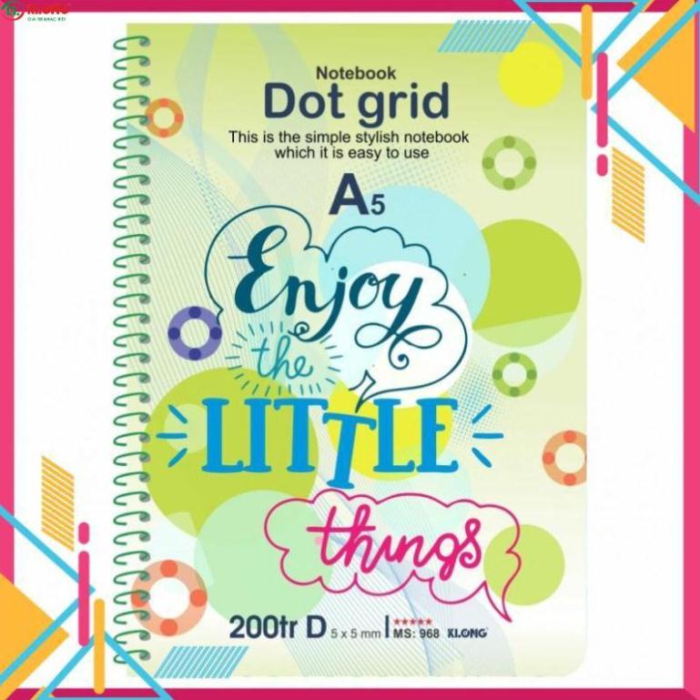 Sổ lò xo đơn KLONG A5 Dot Grid ruột chấm 70/76; MS: 968