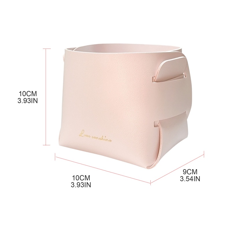 Giỏ Đựng Đồ Bằng Da Có Thể Gấp Lại Phong Cách Bắc Âu