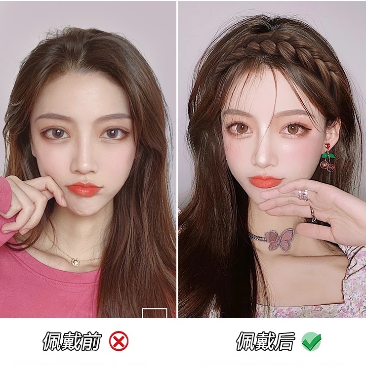 Băng Đô Kiểu Tóc Giả Thắt Bím Thời Trang Cho Nữ