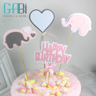 Set topper voi + tim + Happy Birthday