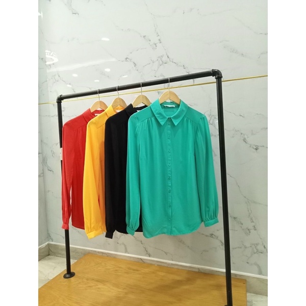 áo sơ mi công sở dài tay, xanh và đỏ hãng xịn vnxk