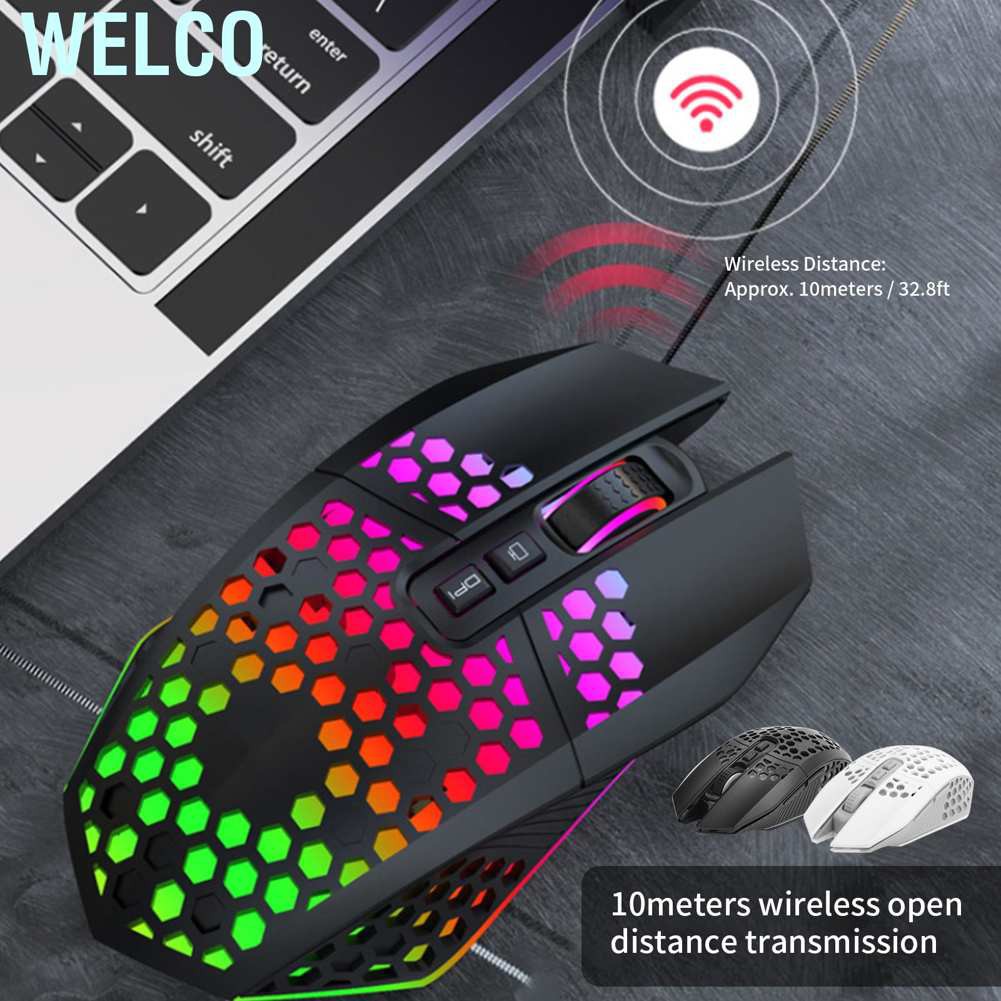 Chuột Gaming Welco Không Dây Dạ Quang 2.4ghz X801