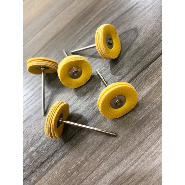 Bánh xe vải da đánh bóng kèm trục lắp 2.35mm