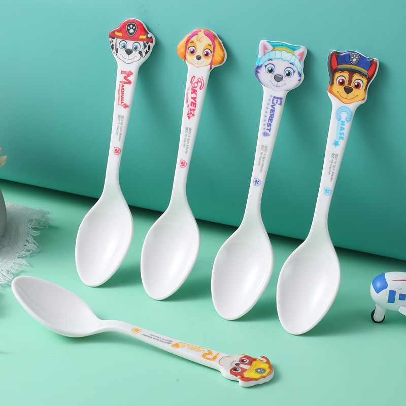 Muỗng ăn hình hoạt hình, Bát Ăn Dặm,Bộ đồ ăn cho bé hình chú chó cứu hộ Paw Patrol