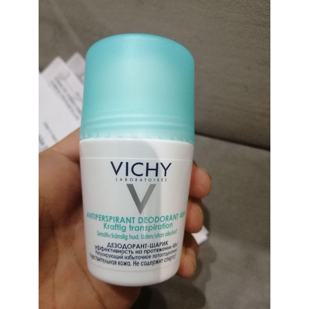 Lăn khử mùi và khô thoáng vùng da dưới cánh tay 48H Vichy Anti-Transpiration 50ml