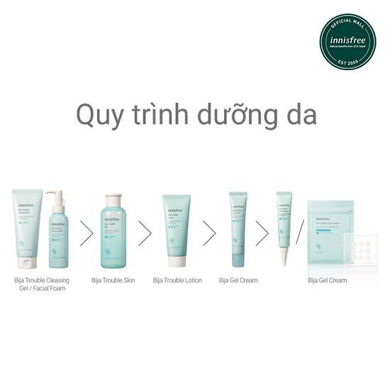 [Mã COSIF05 giảm 10% đơn 400K] Gel tẩy trang dành cho da mụn innisfree Bija Trouble Cleansing Gel 150ml