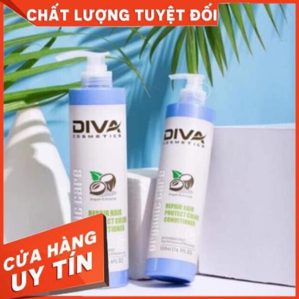 SIÊU RẺ CẶP DẦU GỘI DẦU XẢ GIỮ MÀU - PHỤC HỒI HƯ TỔN - MÙI MACA DIVA 750M