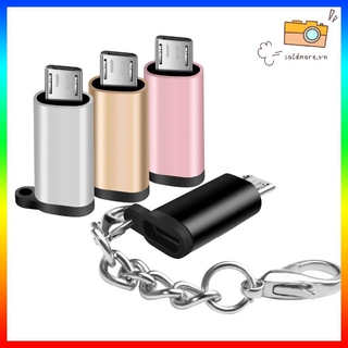 [SE] Aluminum USB-C to Micro USB Adapter with Keychain Type-C Micro USB Converter