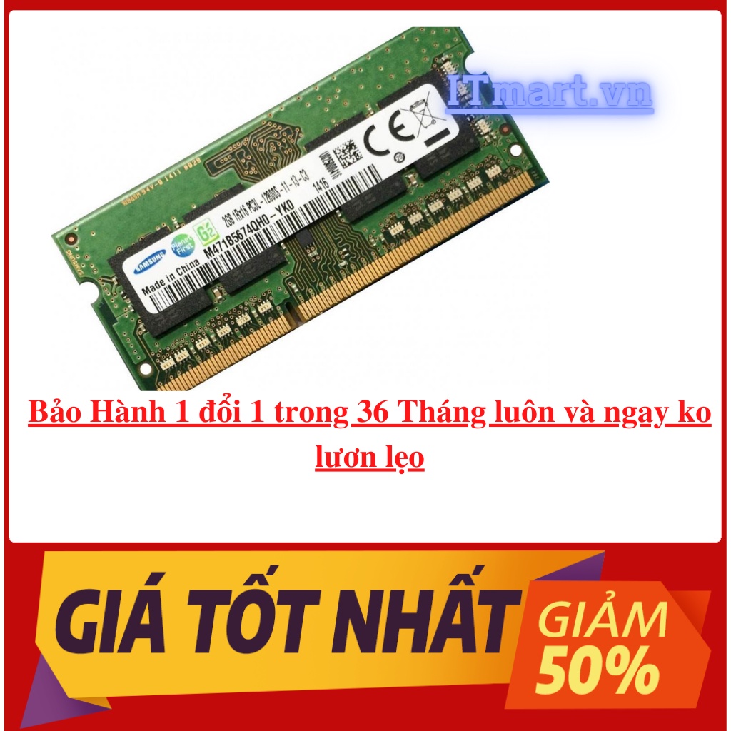Ram Laptop 8Gb 4GB 2GB DDR3 DDR3L bus 1600Mhz nhiều hãng micron hynix samsung giao mặc đinh không chọn thương hiệu
