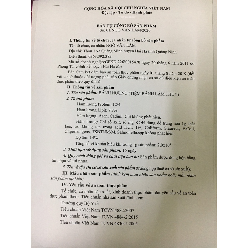 Bánh trung thu Lâm Thuỷ nhân Sen Nhuyễn 220g