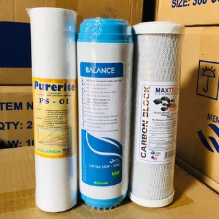 BỘ 3 LÕI LỌC NƯỚC SỐ 1,2,3 CHO MÁY LỌC NƯỚC RO