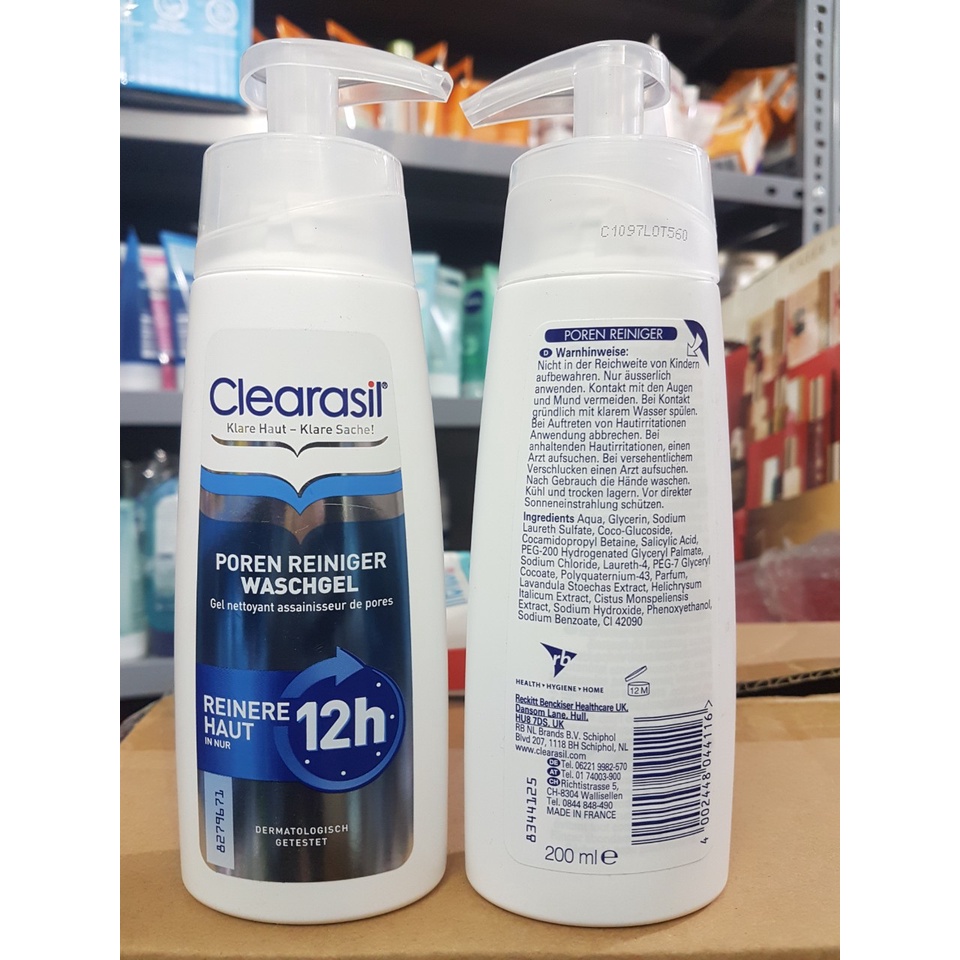 Sữa rửa mặt Clearasil Poren Reiniger Waschgel mẫu mới của Đức