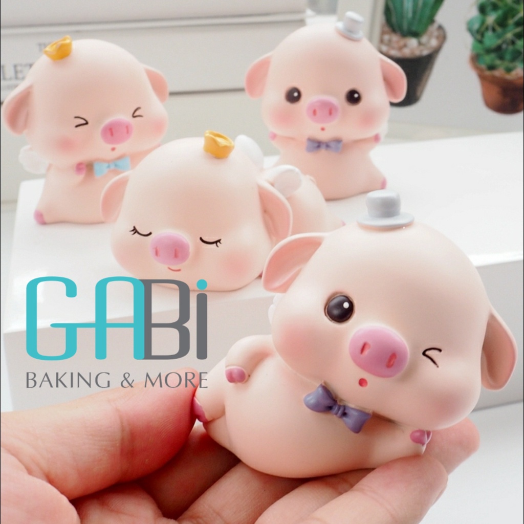 Heo nhựa trang trí bánh (nhiều mẫu)