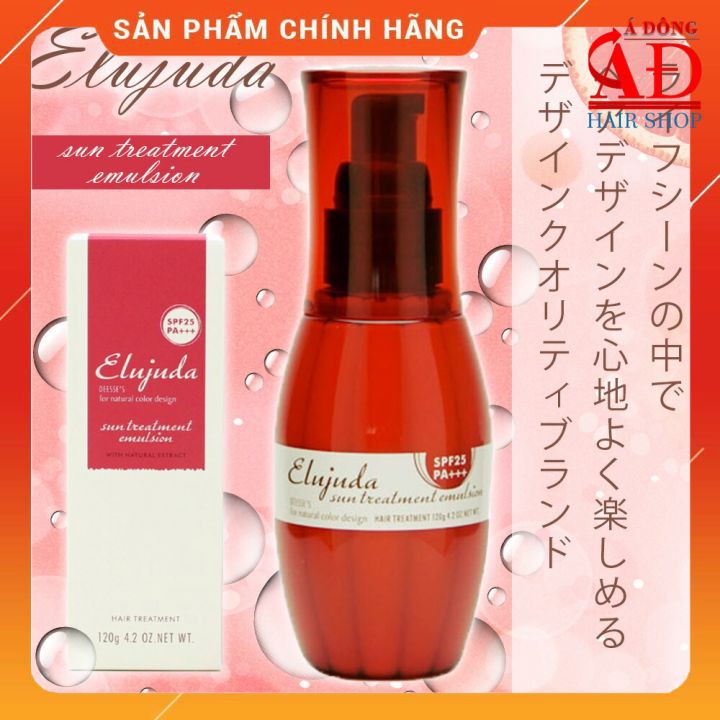 [MILBON CHÍNH HÃNG] SỮA DƯỠNG CHỐNG NHIỆT CHỐNG NẮNG MILBON ELUJUDA SUN TREATMENT EMULSION 120ML