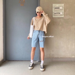 Quần Jeans Ngố Rách 1 Line