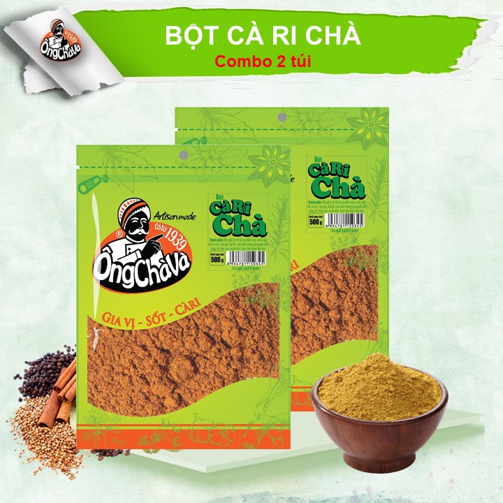 Combo 2 Túi Bột cà ri Ông Chà Và 500gr (Curry powder) - (Bột Cari)