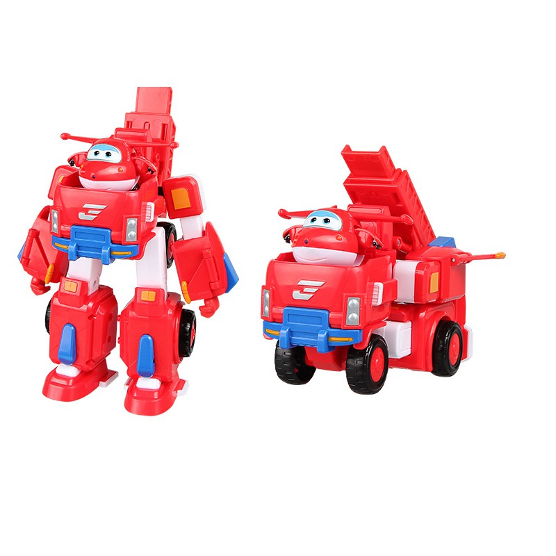 Super wings đồ chơi trẻ em Robot biến hình kết hợp xe cứu hộ nhỏ Jett Tia Chớp